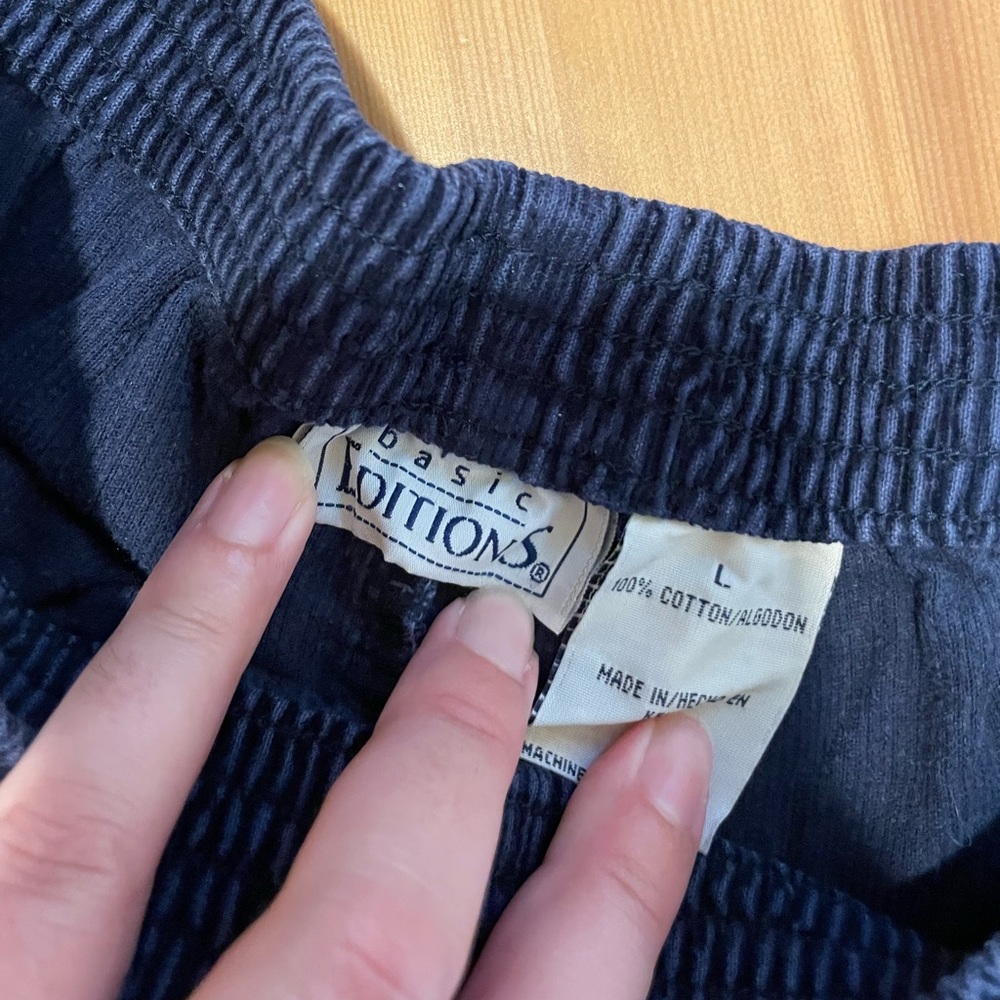 Navy corduroy pants - stretch waist